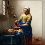 Malen nach Zahlen Die Milchmagd von Vermeer, die Milch auf einen Tisch gießt