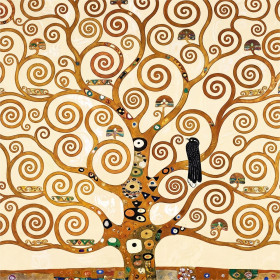 Malen nach Zahlen mit den goldenen Spiralen des Lebensbaums von Klimt