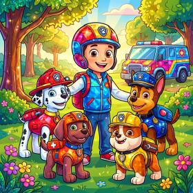 Malen nach Zahlen Paw Patrol