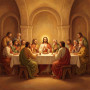 Malen nach Zahlen Das letzte Abendmahl, Jesus und die Apostel am Tisch