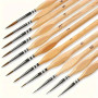 Set mit 11 professionellen Präzisionspinseln aus Holz für Malen nach Zahlen