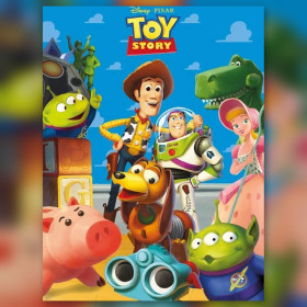 Malen nach Zahlen Toy Story mit Woody, Buzz und den Spielzeugen