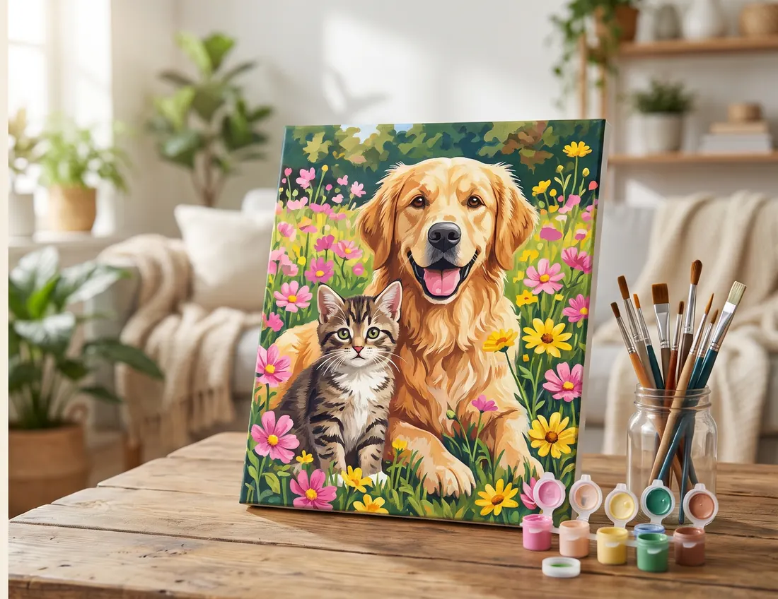 Malen nach Zahlen Tiere