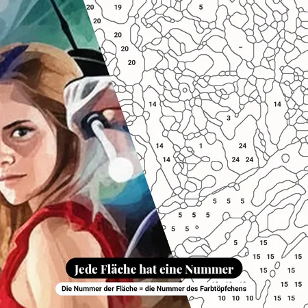 Malen nach Zahlen Poster Harry Potter und die Heiligtümer des Todes – nummerierte Leinwand zum Malen