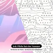 Malen nach Zahlen Fuji, Kirschbäume und rote Pagode – Nahaufnahme der nummerierten Leinwand