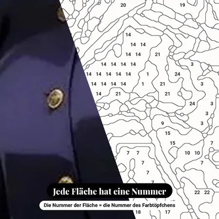 Malen nach Zahlen Nobara Kugisaki in Schuluniform – nummerierte Leinwand zum Malen