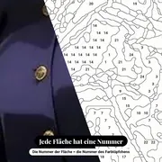 Malen nach Zahlen Nobara Kugisaki in Schuluniform – Nahaufnahme der nummerierten Leinwand
