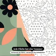 Malen nach Zahlen geometrisches Frauenporträt – Nahaufnahme der nummerierten Leinwand