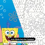 Malen nach Zahlen SpongeBob Schwammkopf, Patrick und Sandy – Nahaufnahme der nummerierten Leinwand
