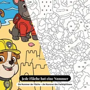 Malen nach Zahlen Rubble und sein Team Sandburg – Nahaufnahme der nummerierten Leinwand