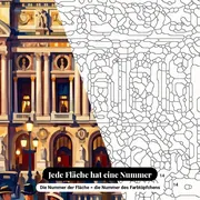Malen nach Zahlen Opéra Garnier bei Nacht – Nahaufnahme der nummerierten Leinwand
