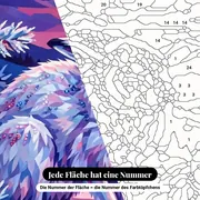 Malen nach Zahlen weißer Hase im Schnee – Nahaufnahme der nummerierten Leinwand