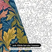 Malen nach Zahlen Geißblatt Blumenmuster in Pastell – Nahaufnahme der nummerierten Leinwand