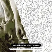 Malen nach Zahlen Liebespaar – klassisches Tanzpaar in Grau und Ocker – Nahaufnahme der nummerierten Leinwand