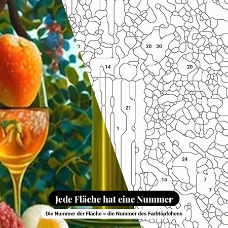 Malen nach Zahlen Glasflaschen und Blumen – nummerierte Leinwand zum Malen