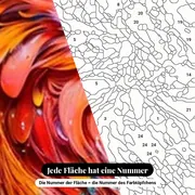Malen nach Zahlen Phönix – Feuervogel mit buntem Gefieder – Nahaufnahme der nummerierten Leinwand