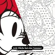 Malen nach Zahlen verliebte Micky und Minnie – Nahaufnahme der nummerierten Leinwand