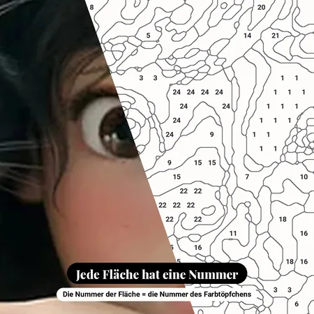 Malen nach Zahlen Mädchen und schwarzes Kätzchen in der Badewanne – nummerierte Leinwand zum Malen