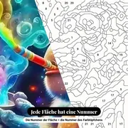 Malen nach Zahlen Pop-Art-Schimpanse mit bunten Rauchschwaden – Nahaufnahme der nummerierten Leinwand