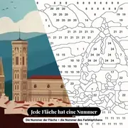 Malen nach Zahlen Vintage-Poster Florenz Italien – Nahaufnahme der nummerierten Leinwand