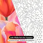 Malen nach Zahlen Rosa Tulpen Nahaufnahme – Nahaufnahme der nummerierten Leinwand
